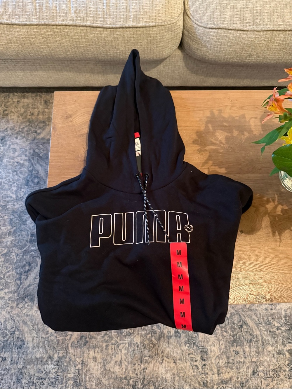 NWT Puma Black Logo Hoodie | Size Medium